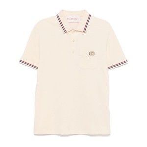 Valentino Cotton Polo Shirt With Contrasting Stripes - NWT